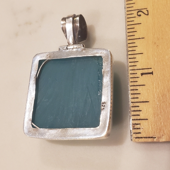 Large sterling silver druzy pendant - Picture 2 of 2